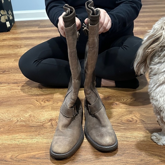 Brown Tall Leather Boots